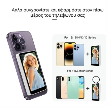 Ασύρματη οθόνη selfie με Bluetooth, πίσω μαγνητική στερέωση, τηλεχειριστήριο και προβολή οθόνης για iPad — ABS υλικό, μέγιστο φορτίο έως 2 κιλά