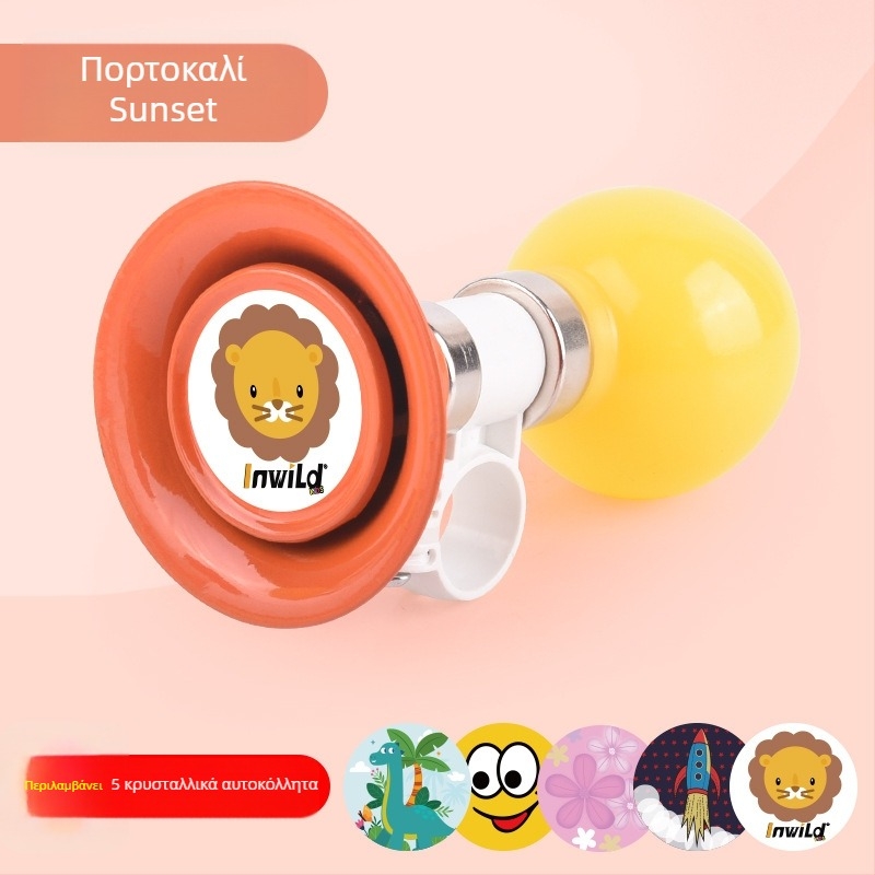 INWILD IW81514 Σιδερένιος Αερόσυναγερμός και Κουδούνι για Παιδιά – Μεταλλικό Αξεσουάρ για Ποδηλάτες Βουνών, Ποδηλάτα Ισορροπίας και Πατίνια