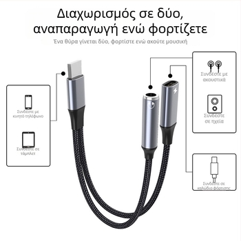 Καλώδιο Ακουστικών-Αντάπτορας, 3.5 mm, Χρυσοπληρωμένο, Πυρήνας από Τιн-Χαλκό, Συμβατό με Apple iPhone 12, RoHS Πιστοποιημένο