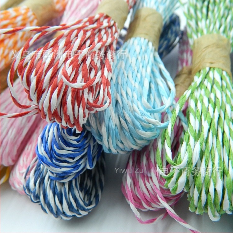 Χειροποίητος υφαντός κορδόνι Kraft χαρτιού για τσάντες δώρων, 1,5–2 mm, μάρκα Drunk continent