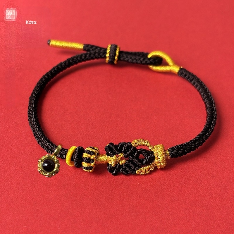 Βραχιόλι από κορδόνι με ζώδια και κόμβο Βούδα, χειροποίητο, unisex, κομψό κόσμημα