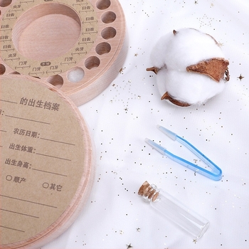 Ξύλινο κουτί μνήμης πρώτων δοντιών από Beech με θέμα αστροφεγγιάς για αγόρια και κορίτσια