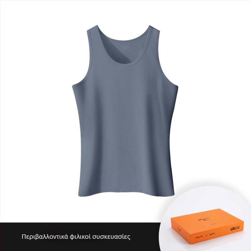 Ανδρικό αμάνικο γιλέκο από ελαστικό βαμβάκι (Γρήγορο στέγνωμα, Διαπνοή, Σφιχτή εφαρμογή)