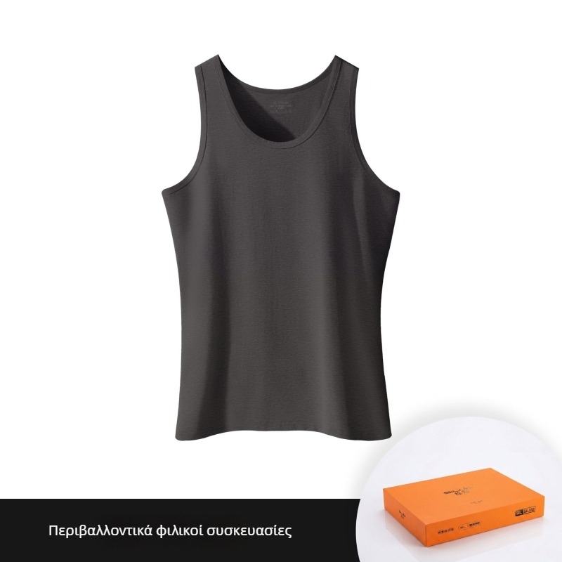 Ανδρικό αμάνικο γιλέκο από ελαστικό βαμβάκι (Γρήγορο στέγνωμα, Διαπνοή, Σφιχτή εφαρμογή)