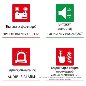 Beilong ακρυλική σήμανση πυρασφάλειας — χειροκίνητο κουμπί συναγερμού, προσαρμοζόμενη, σηματοδότηση ήχου και φωτός