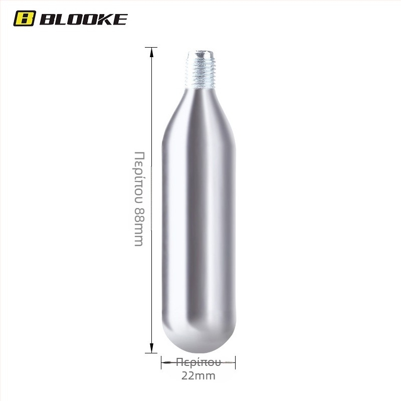 Blooke CO2 φιάλη φουσκώματος για ποδήλατα βουνού και δρόμου — αλουμινένιο κράμμα, φορητή δεξαμενή πλήρωσης ελαστικών, CO2 βαλβίδα