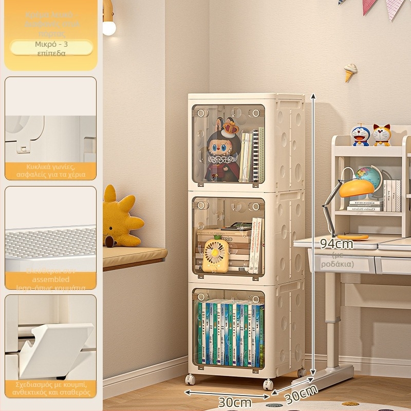 Αναδιπλούμενο PP κουτί αποθήκευσης για ρούχα με ρόδες, χωρητικότητα 50–60 L, καπάκι που ανοίγει, μοτίβο Καρτούν