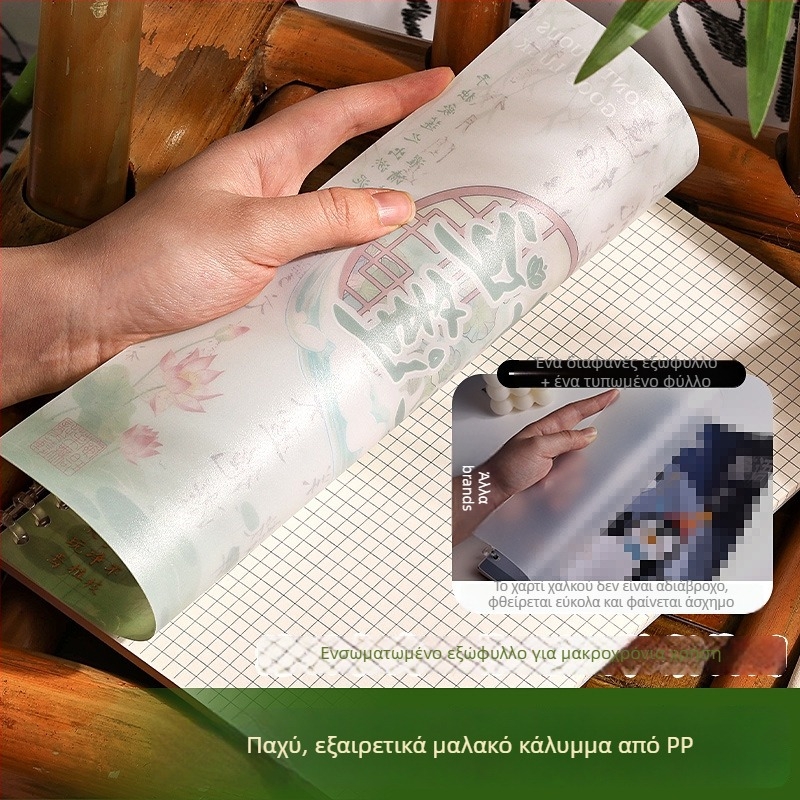 Τετράδιο με αποσπώμενα φύλλα για μαθητές, μάρκα Kaba bear, μοντέλο KBX-2264, εσωτερικό χαρτί, 50 φύλλα, 6 οπές