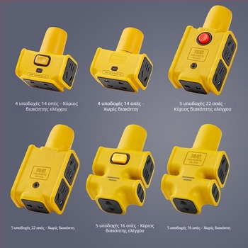 Βιομηχανική πρίζα διανομής υψηλής ισχύος με προστασία κατά εκρήξεων και ενδεικτική λυχνία, CCC πιστοποιημένη.