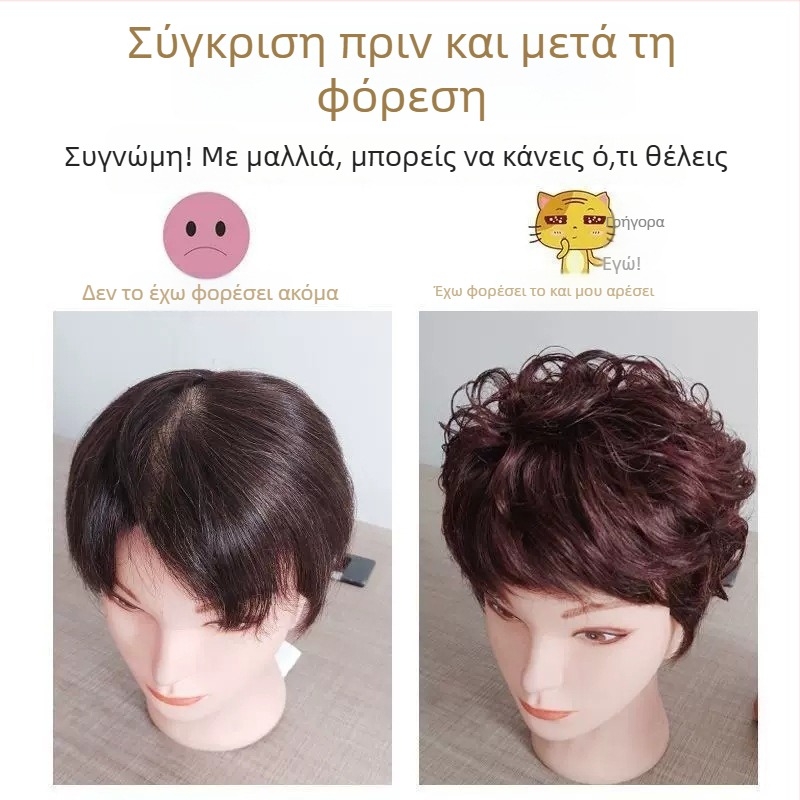 Τμήμα περούκας όγκου για κυρίες – τρίχες από ίνες υψηλής θερμοκρασίας, βαφή χωρίς θέρμανση