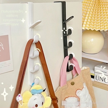 Κρεμάστρα πόρτας χωρίς διάτρηση, ABS ρητίνη, μοντέρνο μινιμαλιστικό σχέδιο, φορτίο 3–5 kg, NZ-48542