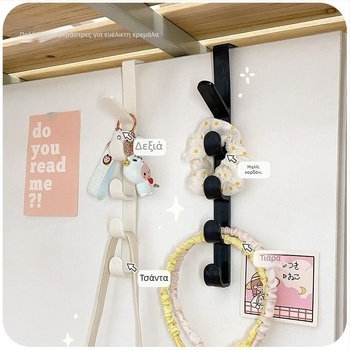 Κρεμάστρα πόρτας χωρίς διάτρηση, ABS ρητίνη, μοντέρνο μινιμαλιστικό σχέδιο, φορτίο 3–5 kg, NZ-48542