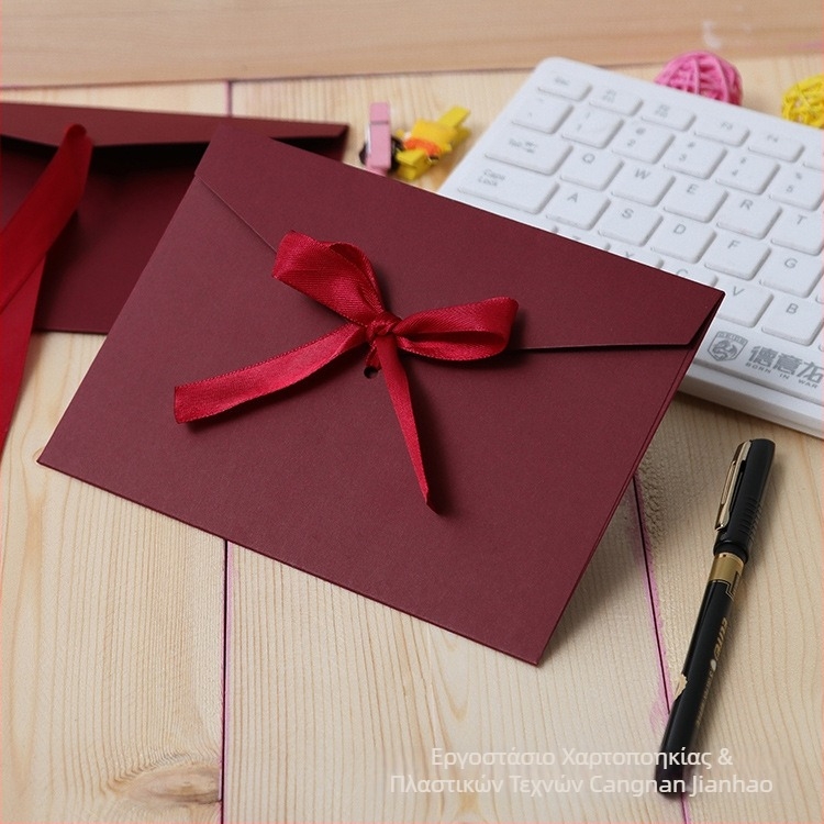 Φάκελος πρόσκλησης σε δυτικό στυλ, χαρτί kraft, εκτύπωση λογοτύπου, δυνατότητα προσωποποίησης, μοντέλο No. 5/DL