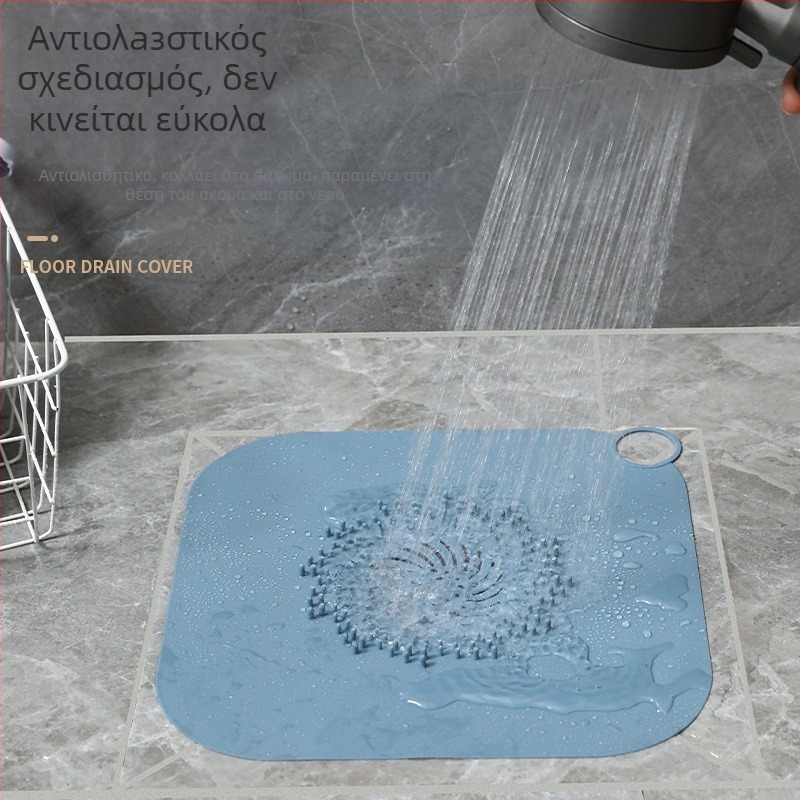 Σιλικόνινο καπάκι φρεατίου με φίλτρο μαλλιών, αντιβούλωμα για μπάνιο, δάπεδο φρεατίου, προσαρμόσιμο, μοντέρνος μινιμαλισμός