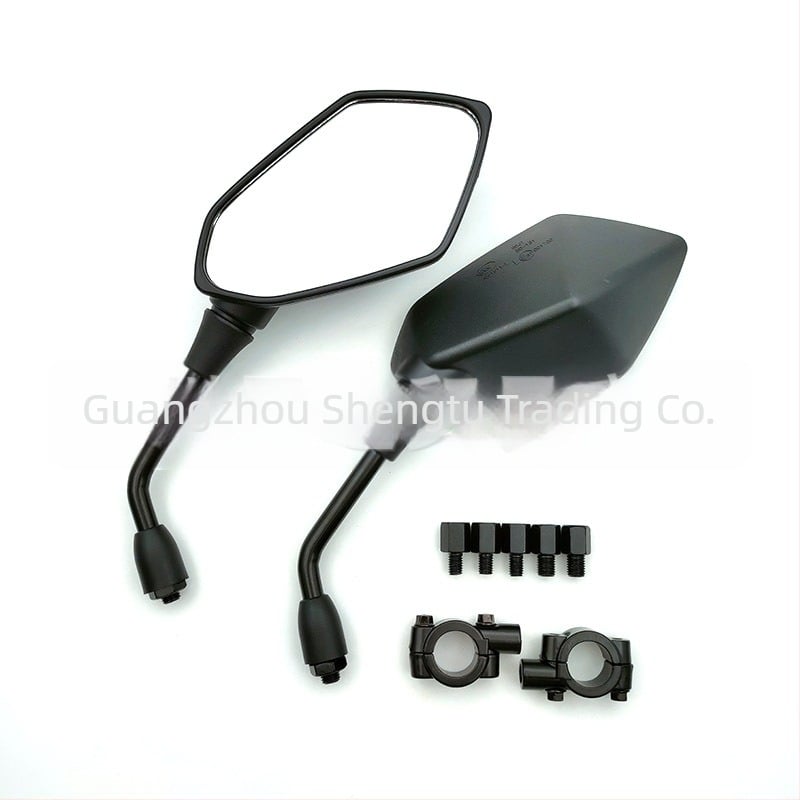 Κάτοπτρο οπισθέσθησης και ανακλαστήρας για ATV και μοτοσικλέτα — καθολικό, πλαστικό περίβλημα με ατσάλινο ράβδο, κατάλληλο για μοτοσικλέτες και ηλεκτρικά οχήματα