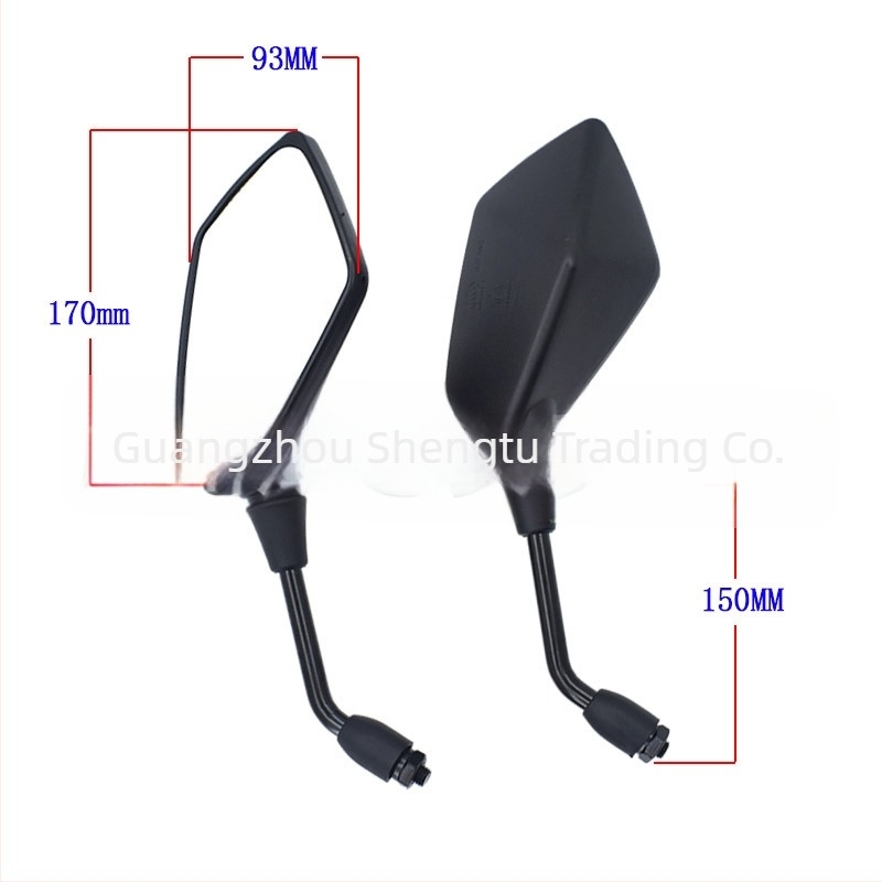 Κάτοπτρο οπισθέσθησης και ανακλαστήρας για ATV και μοτοσικλέτα — καθολικό, πλαστικό περίβλημα με ατσάλινο ράβδο, κατάλληλο για μοτοσικλέτες και ηλεκτρικά οχήματα