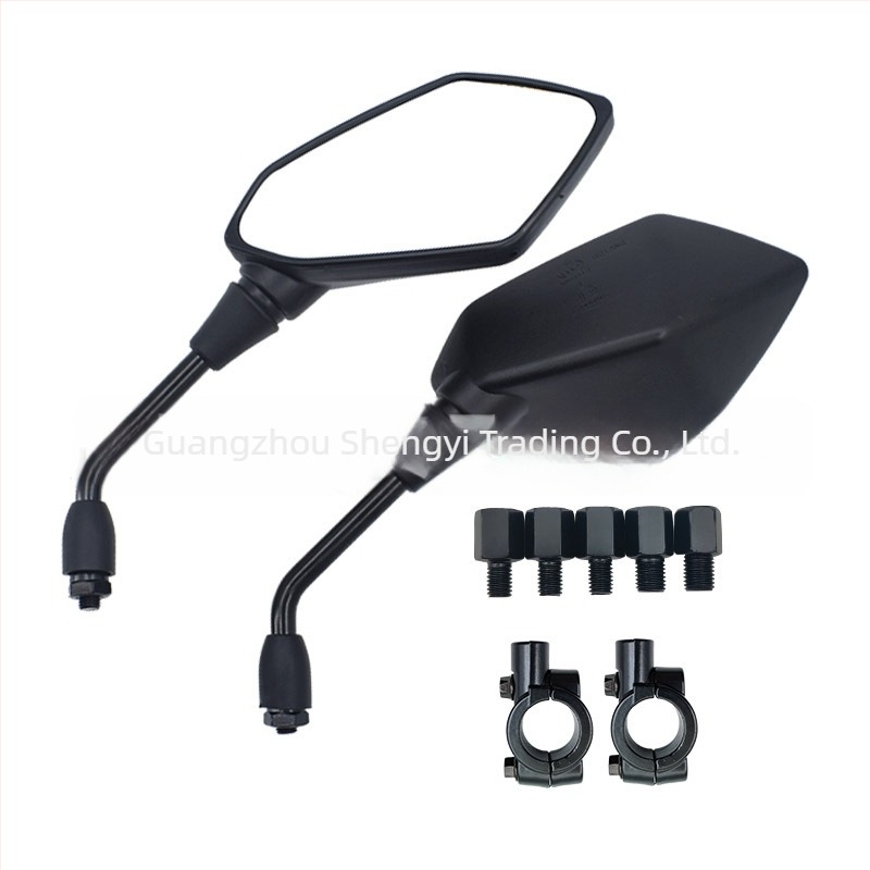 Κάτοπτρο οπισθέσθησης και ανακλαστήρας για ATV και μοτοσικλέτα — καθολικό, πλαστικό περίβλημα με ατσάλινο ράβδο, κατάλληλο για μοτοσικλέτες και ηλεκτρικά οχήματα