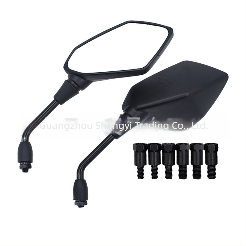 Κάτοπτρο οπισθέσθησης και ανακλαστήρας για ATV και μοτοσικλέτα — καθολικό, πλαστικό περίβλημα με ατσάλινο ράβδο, κατάλληλο για μοτοσικλέτες και ηλεκτρικά οχήματα