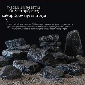 Λίθος διακόσμησης ενυδρείου – φυσικός Black Gold Canyon Stone, λίθος ρέματος, Lu xin, 1 τεμάχιο