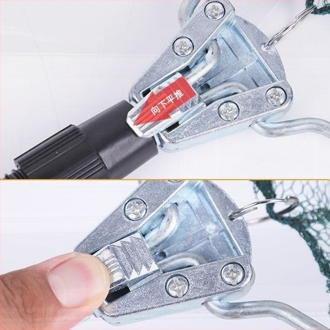 Αλιευτικό δίχτυ αποβίβασης από κράμα αλουμινίου, αναδιπλούμενο τριγωνικό δίχτυ, τηλεσκοπικός κοντάρι, αποσπώμενο δίχτυ αποβίβασης