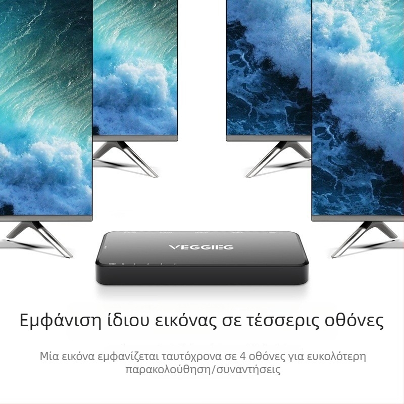 HDMI διανομέας 1 είσοδος 4 εξόδοι, 4K ανάλυση, OEM διαθέσιμο, 1 έτος εγγύηση