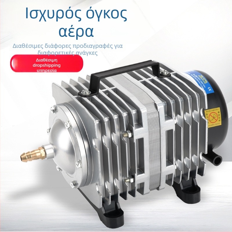 Risheng ηλεκτρομαγνητική αντλία αέρα για ενυδρείο, υψηλής ισχύος αντλία οξυγόνου για ενυδρείο ψαριών