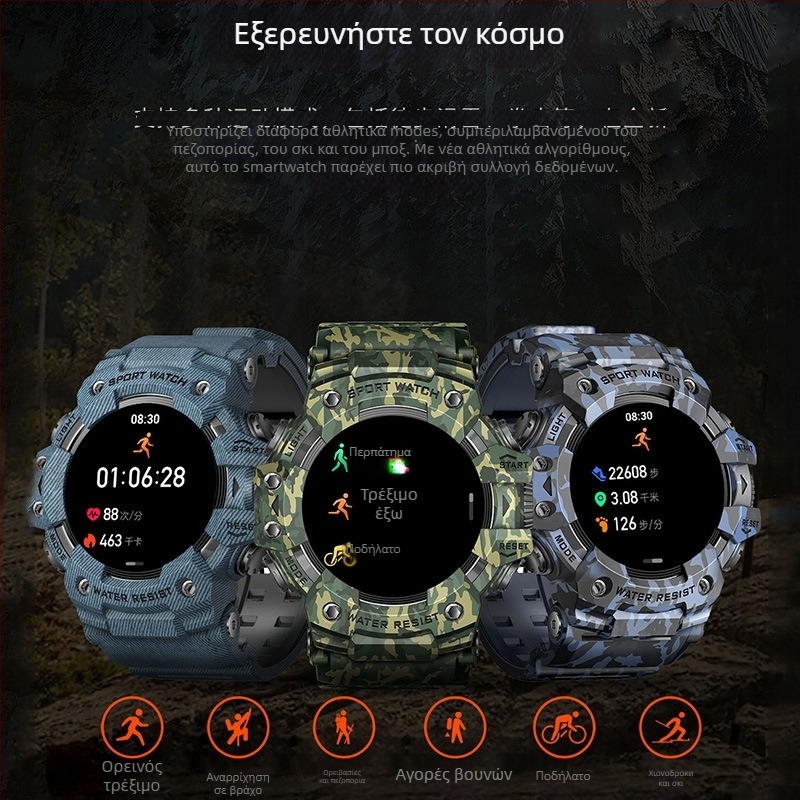 LC21 Smartwatch με μέτρηση καρδιακού ρυθμού, οξυγόνο στο αίμα, πίεση αίματος, παρακολούθηση ύπνου και κλήσεις Bluetooth