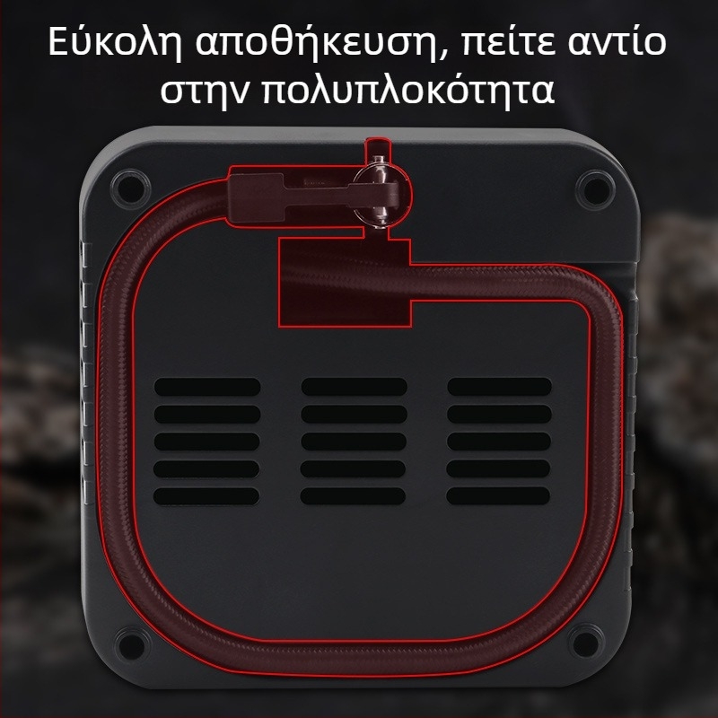 Φορητή αντλία φουσκώματος ελαστικών αυτοκινήτου, τροφοδοσία με μπαταρία, 36–96V, 120W, 5A