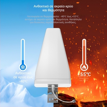 Λογ-περιοδική κεραία, 10 dBi κέρδος, 698–4000 MHz, εξωτερική, ayissmoye XDS