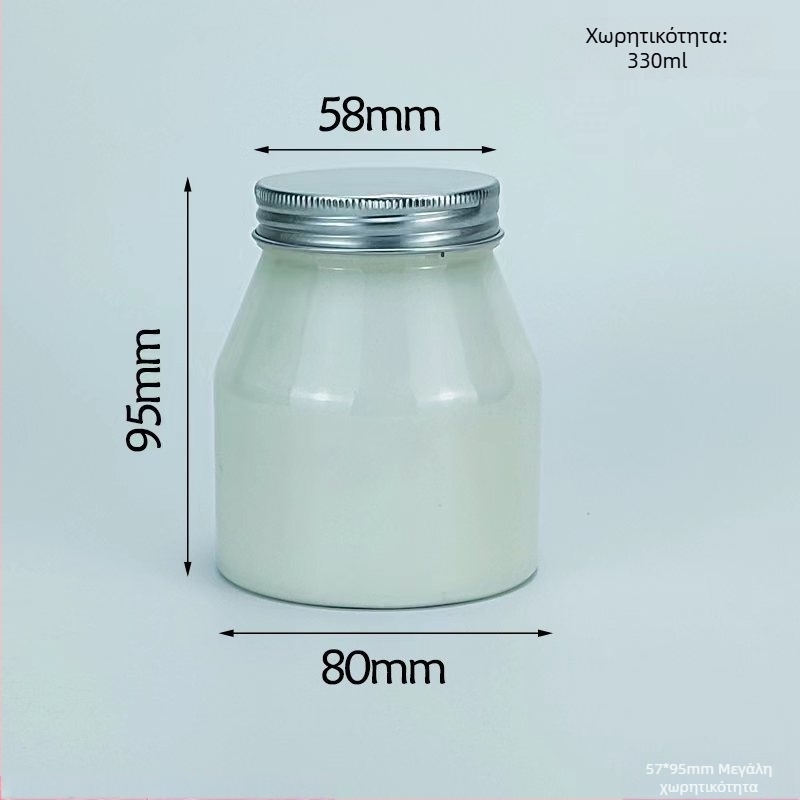 Δοχείο γιαουρτιού με τραπεζοειδές σχήμα, διαφανές PET, PVC πλαστικό, δοχείο για καρυκεύματα, χωρητικότητα 1000 ml+, συσκευασία σε βάζο, επιλογές καπακιού: διαφανές ή αλουμινίου