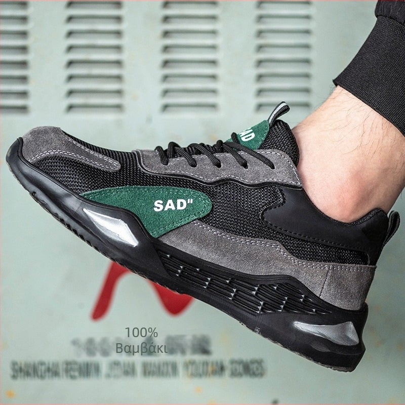 Αντι-χτυπήματα και αντι-τρυπήσεις παπούτσια εργασίας με μεταλλικό δάχτυλο, EVA πάνω μέρος, χαμηλό κόψιμο, διαπνοή