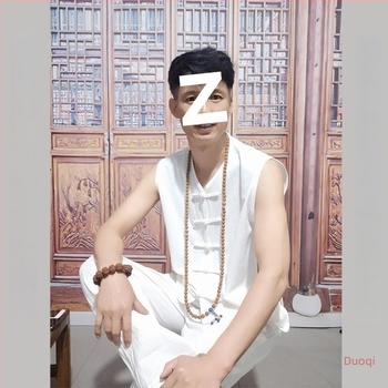 Λινένο γιλέκο με ρίγες σε κινεζικό εθνικό στυλ, φαρδιά γραμμή, στρογγυλός λαιμός