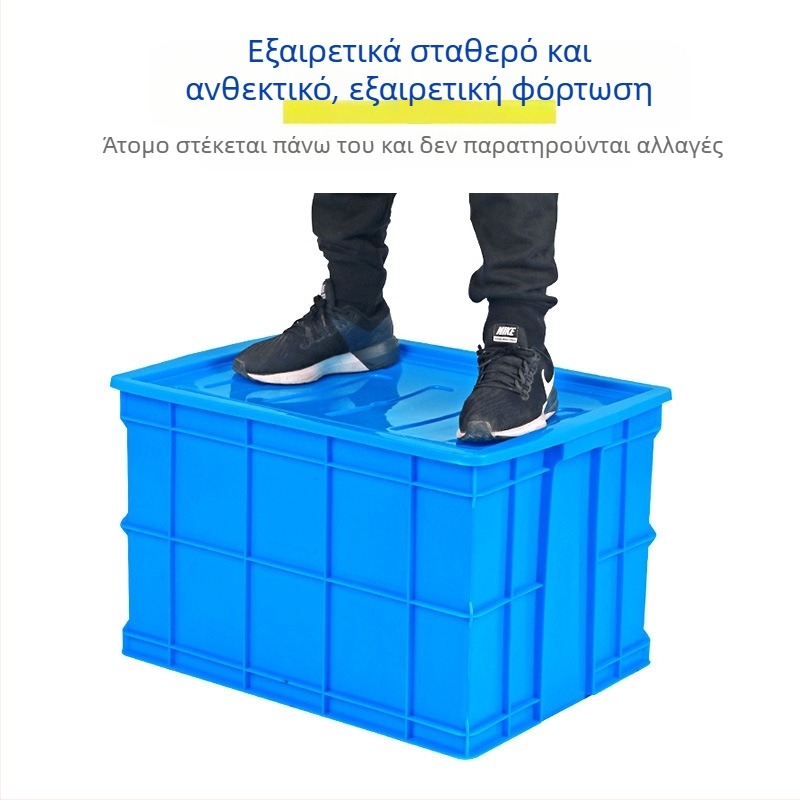 Paiku κουτί αποθήκευσης με καπάκι — ανθεκτικό PE πλαστικό, υψηλή αντοχή, τοίχος 2 mm, ικανότητα φόρτωσης 300, βάρος 1,62 kg