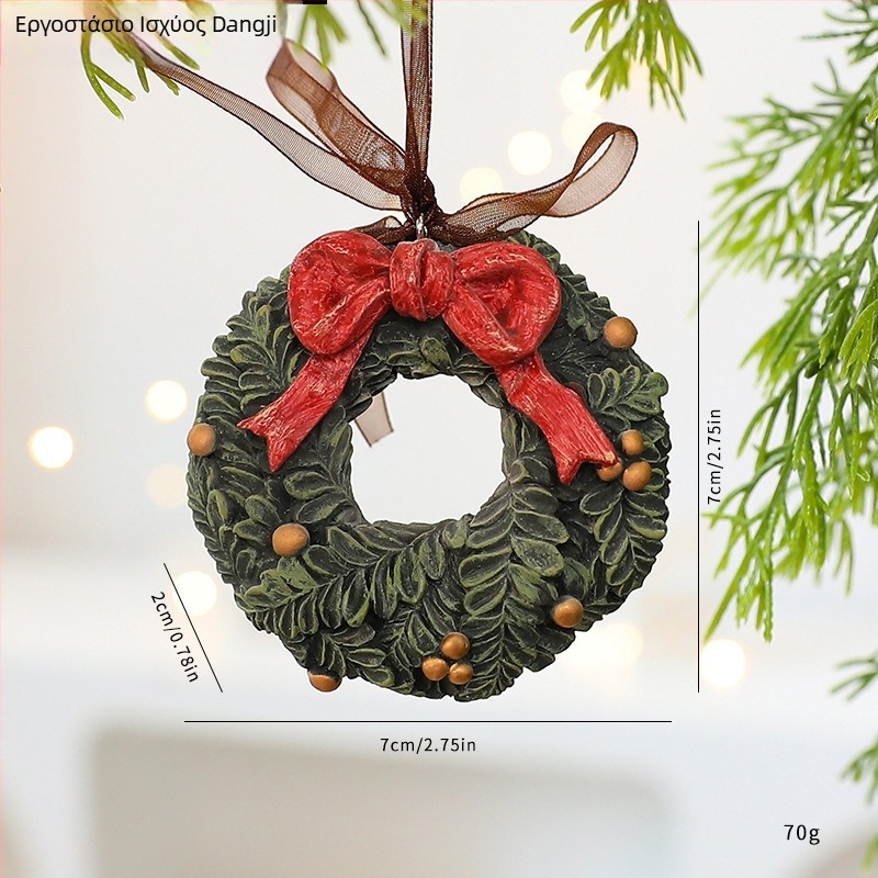 Κρεμαστό για τα Χριστούγεννα – 3D δέντρο, ύφασμα, κινεζικό στυλ, διακόσμηση