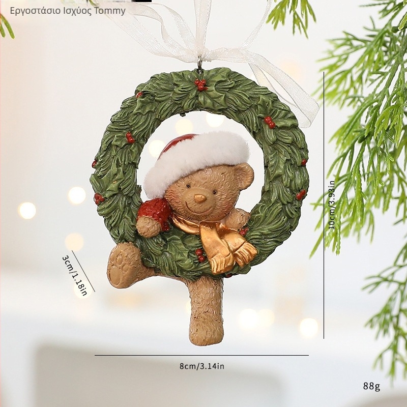 Κρεμαστό για τα Χριστούγεννα – 3D δέντρο, ύφασμα, κινεζικό στυλ, διακόσμηση