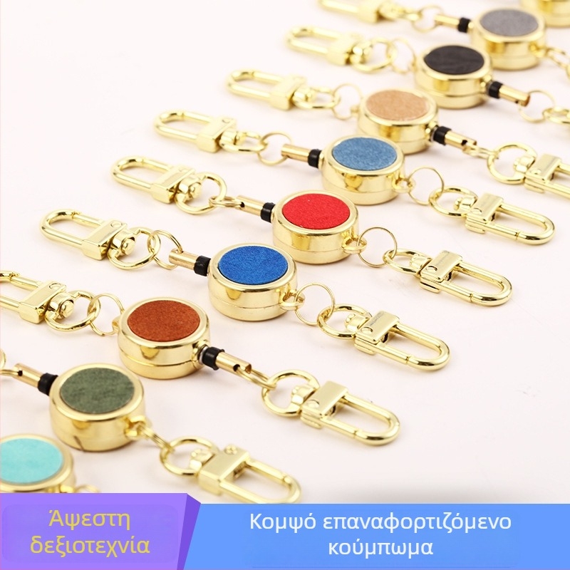 Cute Little μεταλλική θήκη για κάρτες με λουράκι και επεκτεινόμενο μηχανισμό ανάσυρσης – δημιουργικός σχεδιασμός για ταυτότητες