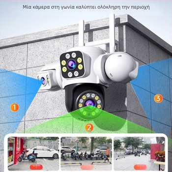 Εξωτερική κάμερα τύπου Dome με νυχτερινή όραση 0.001 lux, SNR 72 dB, 12V τροφοδοσία, ABS περίβλημα, Λειτουργία συναγερμού