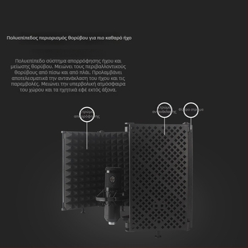 Κάλυμμα ηχομόνωσης μικροφώνου – J.i.a M3/M5, Αξεσουάρ ήχου, Απορρόφηση θορύβου, Μεταλλικό και αναδιπλούμενο