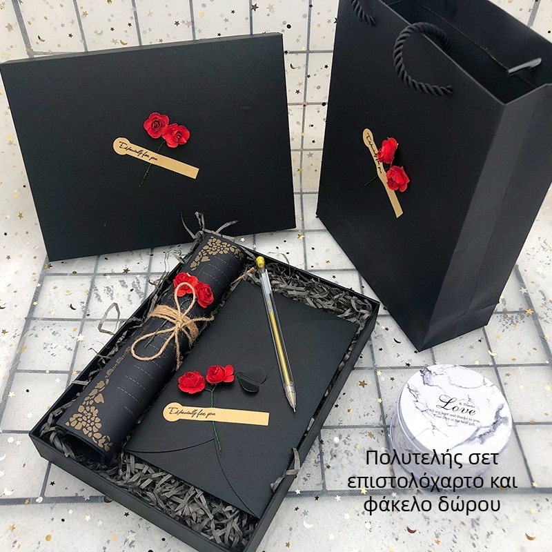 Σετ επιστολόχαρτων και φακέλων σε κουτί δώρου, στυλ κινεζικού φακέλου, κατάλληλο για δώρο σε νέο σπίτι σε συμμαθητή