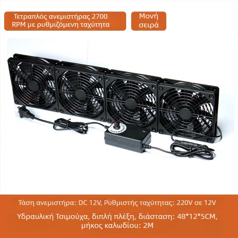 Ανεμιστήρας ψύξης για δρομολογητή και set-top box – ABS, υδραυλικά ρουλεμάν, 2800 RPM, ήσυχη λειτουργία, ρυθμιζόμενη ταχύτητα