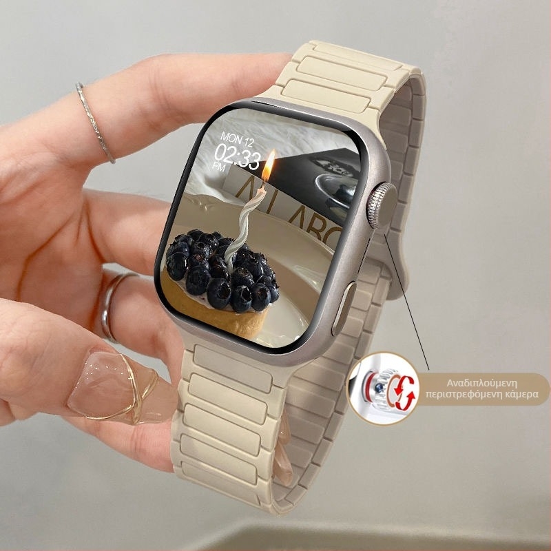 S10 Smartwatch με λουράκι σιλικόνης, θύρα SIM, κυλινδρικός καντράν, αδιάβροχο