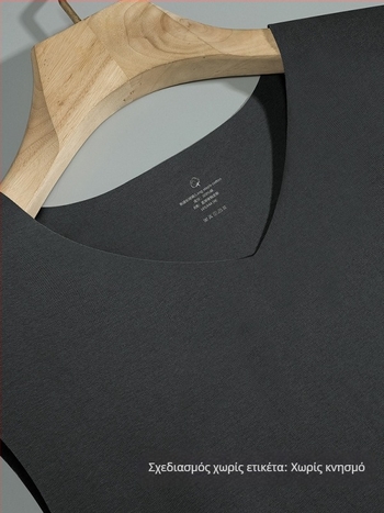 Ανδρικό αμάνικο τοπ από 100% βαμβάκι, στενή γραμμή, χωρίς μανίκια, στρογγυλό ή V-λαιμό, καλοκαιρινό μοντέλο 2025