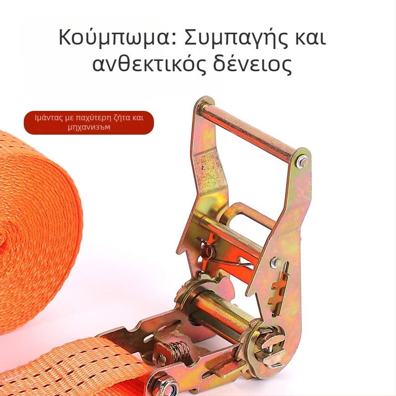 Ζώνες πρόσδεσης φορτίου με διπλό γάντζο, πολυεστερικός μηχανισμός ρυθμιζόμενης έντασης για μεταφορά εμπορευμάτων