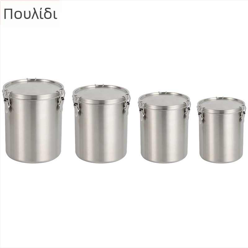 Pridy Δοχείο αποθήκευσης τροφών για κατοικίδια από ανοξείδωτο χάλυβα 304, αεροστεγές καπάκι, χωρητικότητα 520–2500 ml