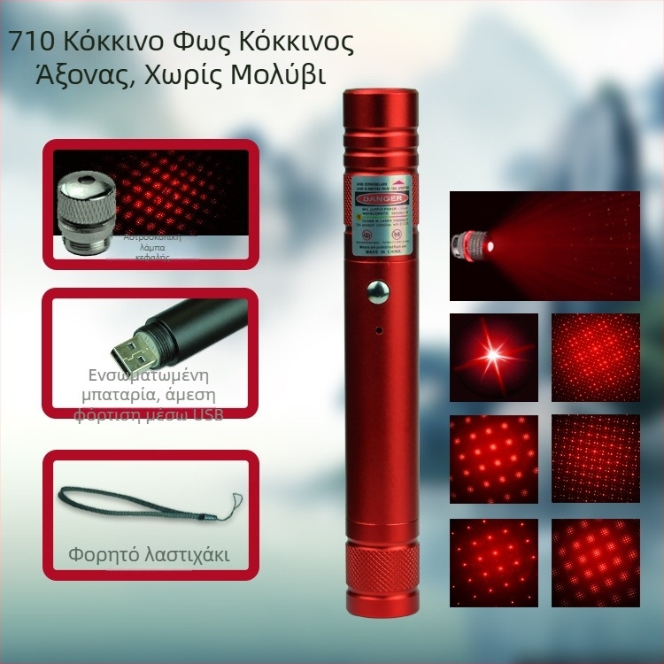 Λέιζερ δείκτης στυλό MTTBCHA, αλουμινένιο κράμα, μοντέλο Laser710, εκτύπωση λογοτύπου