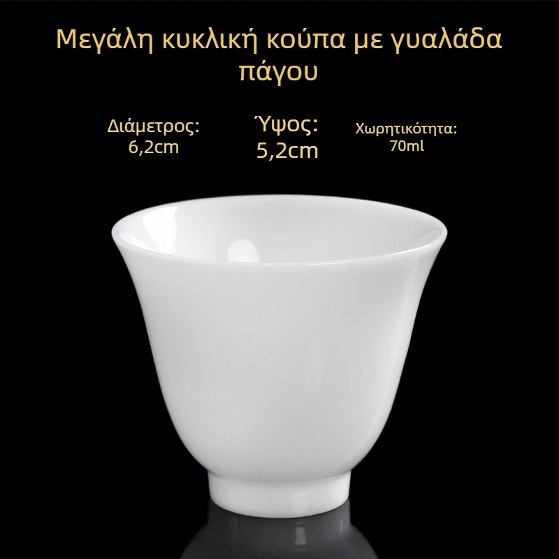 Κούπα τσαγιού πορσελάνης, χειροποίητη, νέο-κινεζικό στυλ, μάρκα Carved Jade Porcelain, για προσωπική χρήση