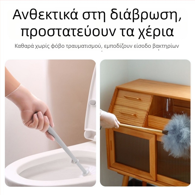 Γάντια μίας χρήσης για οικιακή χρήση από TPE, τρόφιμο-ποιότητα, διαφανής σχεδίαση, πάχος 0,02 mm, μήκος 28 εκ, 100 τεμάχια ανά κουτί