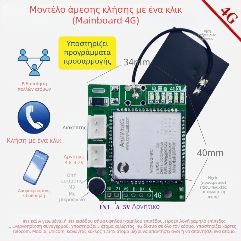 Κύρια πλακέτα με ένα κουμπί κλήσης, απομακρυσμένο συναγερμό και ειδοποίηση επείγουσας κλήσης για ανελκυστήρες, διαχείριση ακινήτων, πανεπιστήμια και εργοστάσια