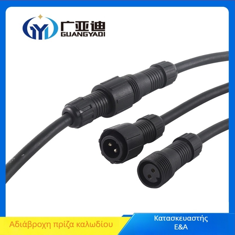 Αδιάβροχο βύσμα τύπου F με νάιλον συνδετήρα για LED module, εξωτερικό καλώδιο, ορθογώνια γωνία σύνδεσης, 2–3 πυρήνες, 4,3 A, 6,5 V