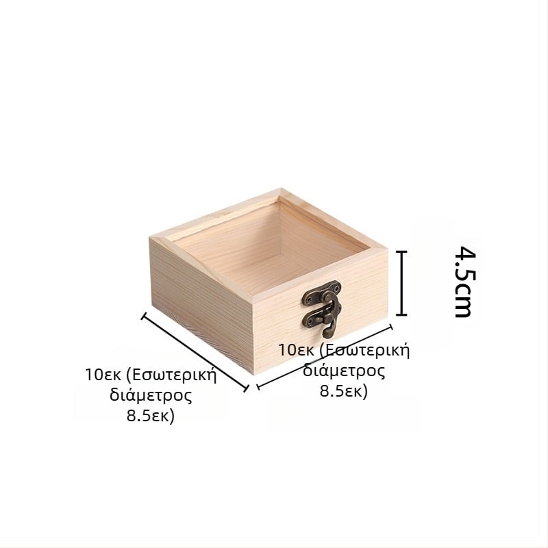 Ξύλινο κουτί δώρου για κοσμήματα και διατηρημένα λουλούδια, με εκτυπωμένο λογότυπο, σήμανση κατά της παραποίησης, μοντέλο 3-10